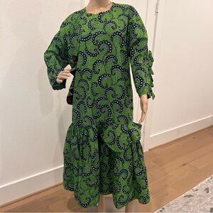 African Green Patterned Women's Dress. New